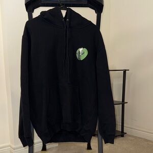 Ripndip Black Hoodie with Green Alien Patch